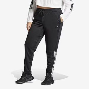 NEW adidas Women's 1X Sereno Pants Black White Stripe Track Pants with Pockets